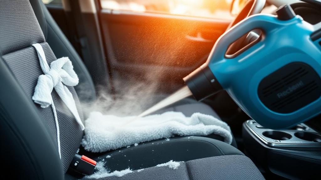 Ångtvätt av bilsäten hos Glimra Biltvätt