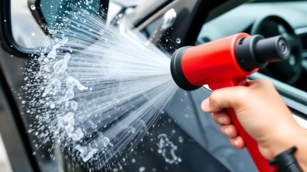 Torkning av dörrfalsar hos Ashirson Bilvård Bilservice
